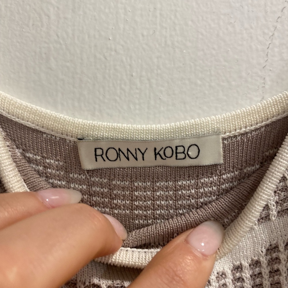 Ronny Kobo dress white nude size s